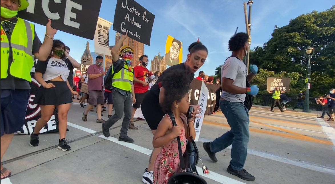 Protesters Make Their Voices Heard on Final Night of the DNC