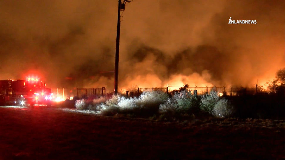 Jurupa Valley 46 Fire Ignited During Police Chase