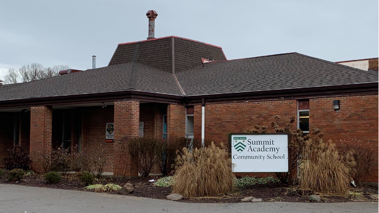 The Summit Academy elementary school building sits empty Friday