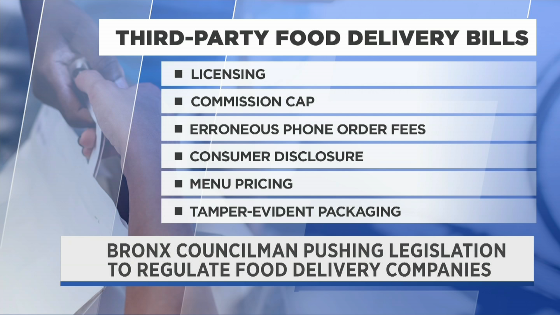 City Council Considers Food Delivery Service Regulations