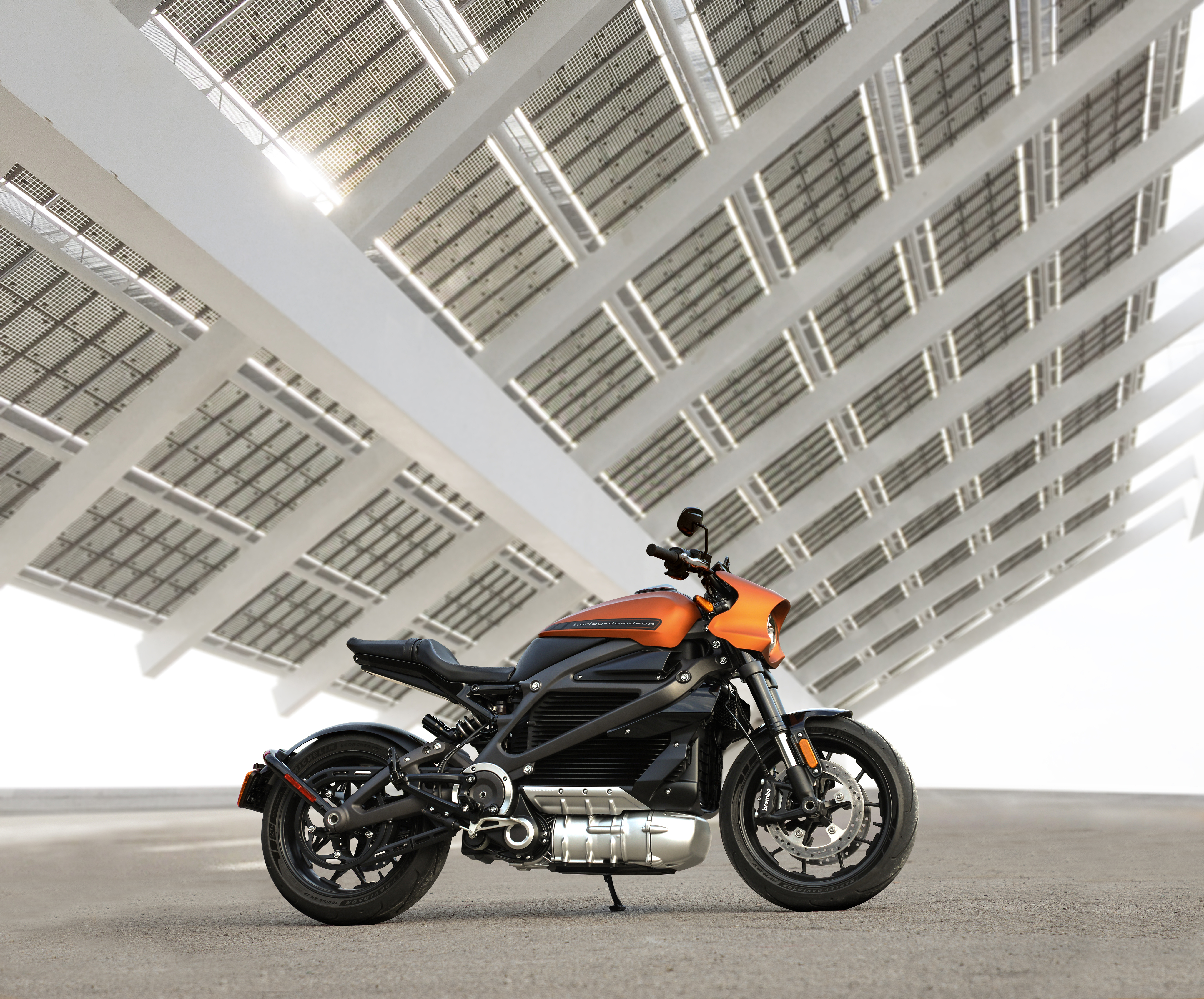 Electric motorcycle long way shop up