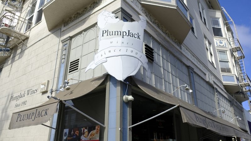 This Oct. 22, 2018, file photo shows the Plumpjack Wine & Spirits store in San Francisco, part of the Plumpjack Group collection of wineries, bars, restaurants, hotels and liquors stores.  (AP Photo/Eric Risberg, File)