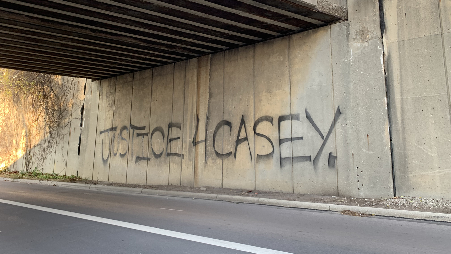 Justice for Casey graffiti in Columbus